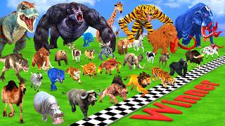 Ultimate Race 50 Wild Animals Vs T-Rex Dinosaur Speed Challenge: Who is The Fastest Animal? ARBS screenshot 5