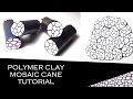Mosaic Cane Polymer Clay Tutorial  - How to make mosaic cane and turn it into a slab