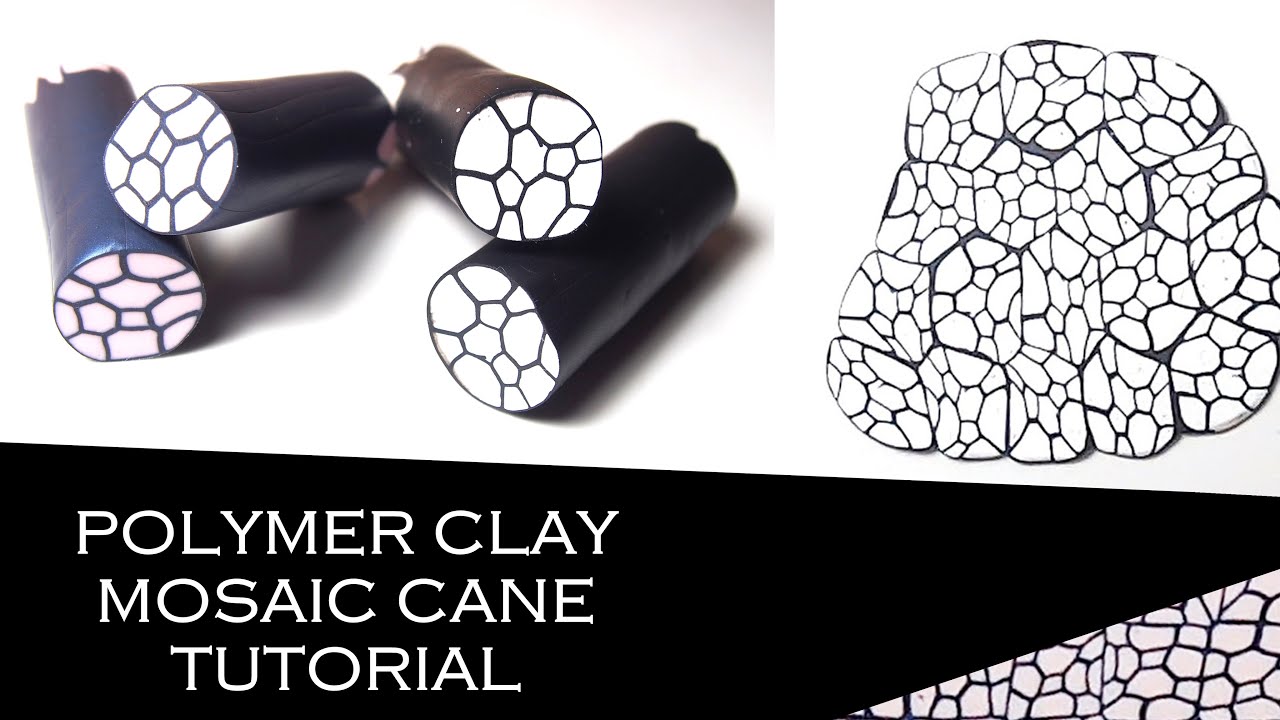 Mosaic Cane Polymer Clay Tutorial - How to make mosaic cane and turn it  into a slab 