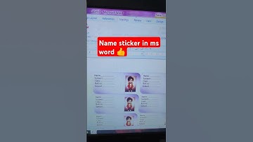 Name sticker in Ms word💁 ✔️ How to create name chit in winword #trending #excel #windows #video #yt