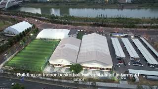 Indoor sport air dome | Polygon Tent for Sports Venue | Aluminum Arcum Top Tent Supplier_GS TENT