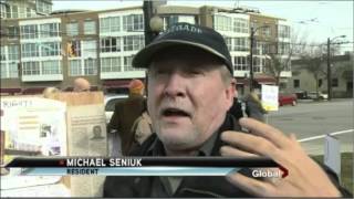 GlobalTV News coverage of 25 February 2012 Community Protest against the Rize