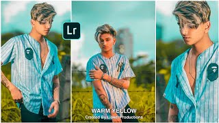 Lightroom Warm Yellow Tone Free Preset | How To Edit Yellow Tone in Lightroom | Lightroom new Preset