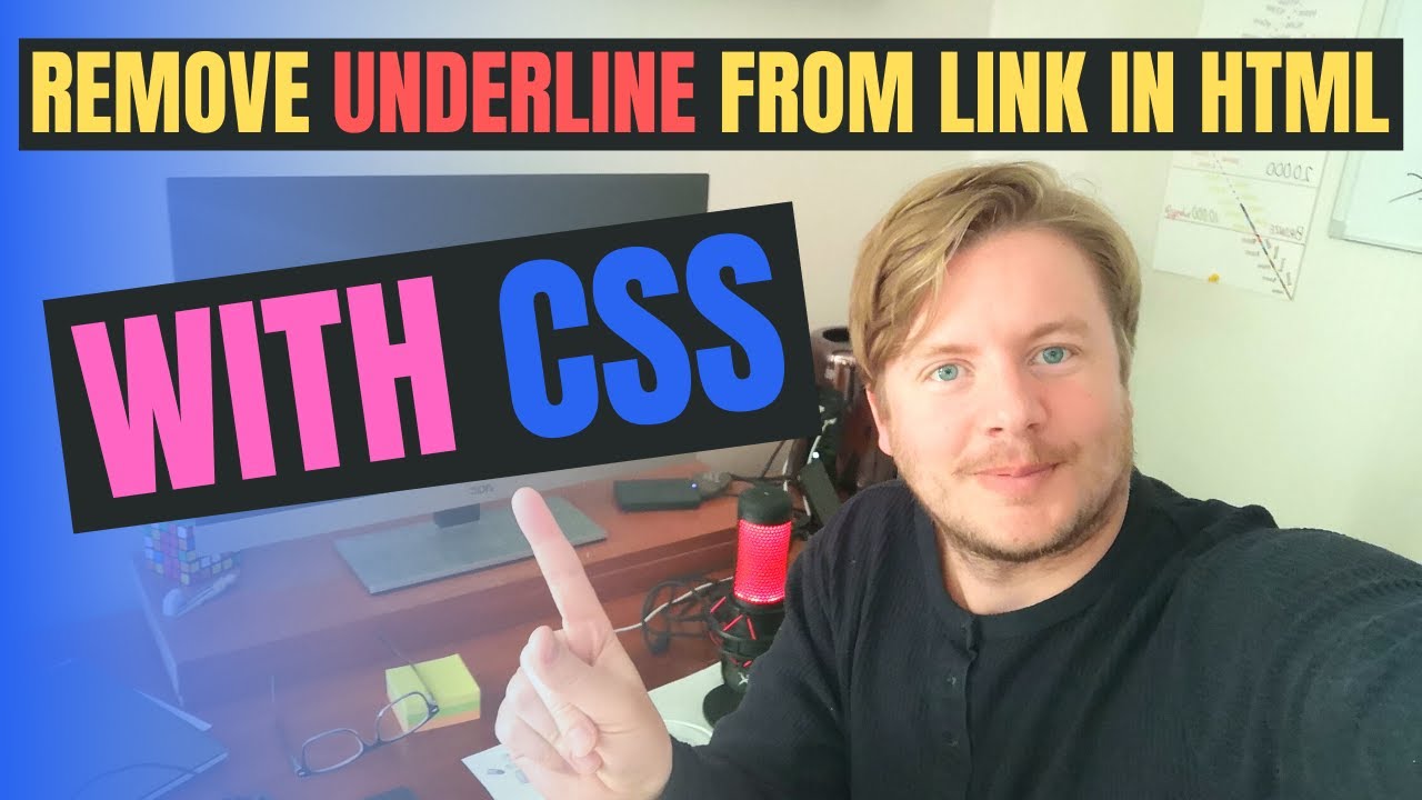 ขีดเส้นใต้ html  Update  How to Remove Underline From Link in HTML Using CSS 2020