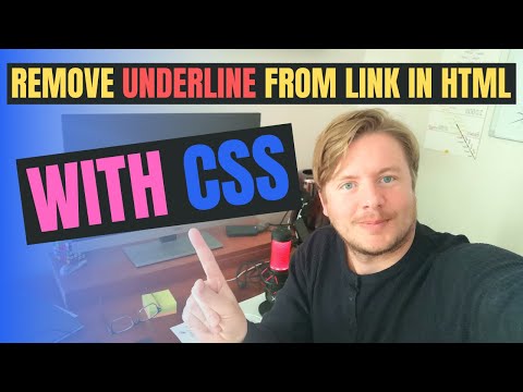 Video: How To Remove Underlining From Links