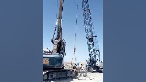 PILE Foundation - Rebar cage Installation #civilengineering #pilefoundation