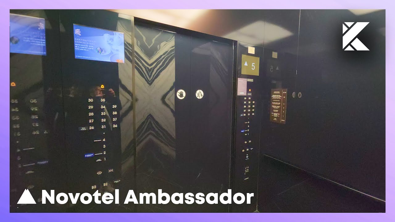⚡Стильные скоростные лифты Hyundai WBHS1 2017 г. @ Отель Novotel Ambassador Yongsan (г. Сеул, Корея)