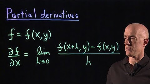 Partial derivatives | Lecture 12 | Vector Calculus for Engineers
