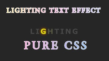 Lighting text effect With HTML & Pure CSS @NikhilsCode