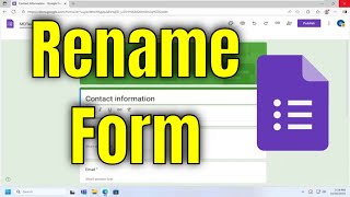 How To Change Name of Google Form [Guide]