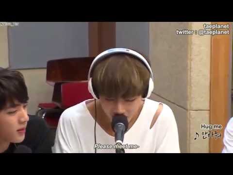 [ENG SUB] BTS V singing Hug Me and Hold Me Tight Live Cut - 150217 Sukira