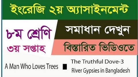 English 2nd Assignment class Eight ||৮ম শ্রেণির ৩য় সপ্তাহের ইংরেজি ২য় অ্যাসাইনমেন্টের সমাধান দেখুন