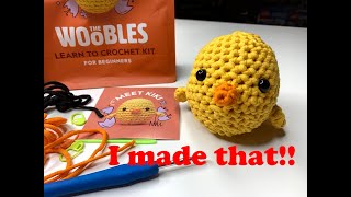 Woobles Crochet Kit for Beginners is a Great Gift Idea. Tried Crocheting  Kiki the Chick! 