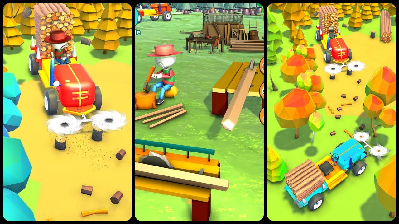 Chop Down idle Lumber Cutting Mobile Game | Gameplay Android & Apk ...