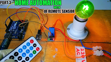 Home Automation using arduino ir remote control sensor | Smart Home | remote control relay | part 3