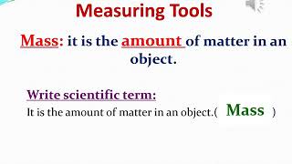 Measuring tools Science grade 4
