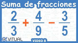 💥 Suma y Resta de 3 FRACCIONES con DIFERENTE DENOMINADOR