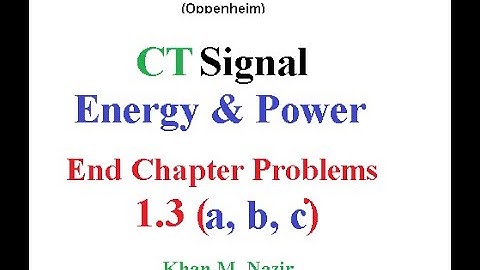 (E)SS(O) Q 1.3(a,b,c) || Signal Energy & Power: Mastering Concepts in Continuous Time Signals