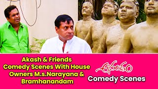 Akash & Friends Comedy Scenes With House Owners M.s.Narayana & Bramhanandam | Anandam Movie | ETV