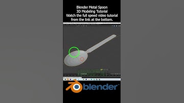 Blender Metal Spoon 3D Modeling Tutorial #Blender #3dmodeling #spoon #tutorial #workflow #demo