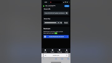 How to get a STREAM URL in KICK APP?
