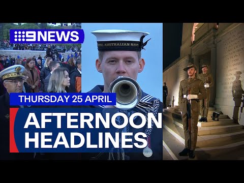 Anzac Day marked from Gallipoli to Villers-Bretonneux | 9 News Australia