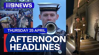 Anzac Day marked from Gallipoli to Villers-Bretonneux | 9 News Australia