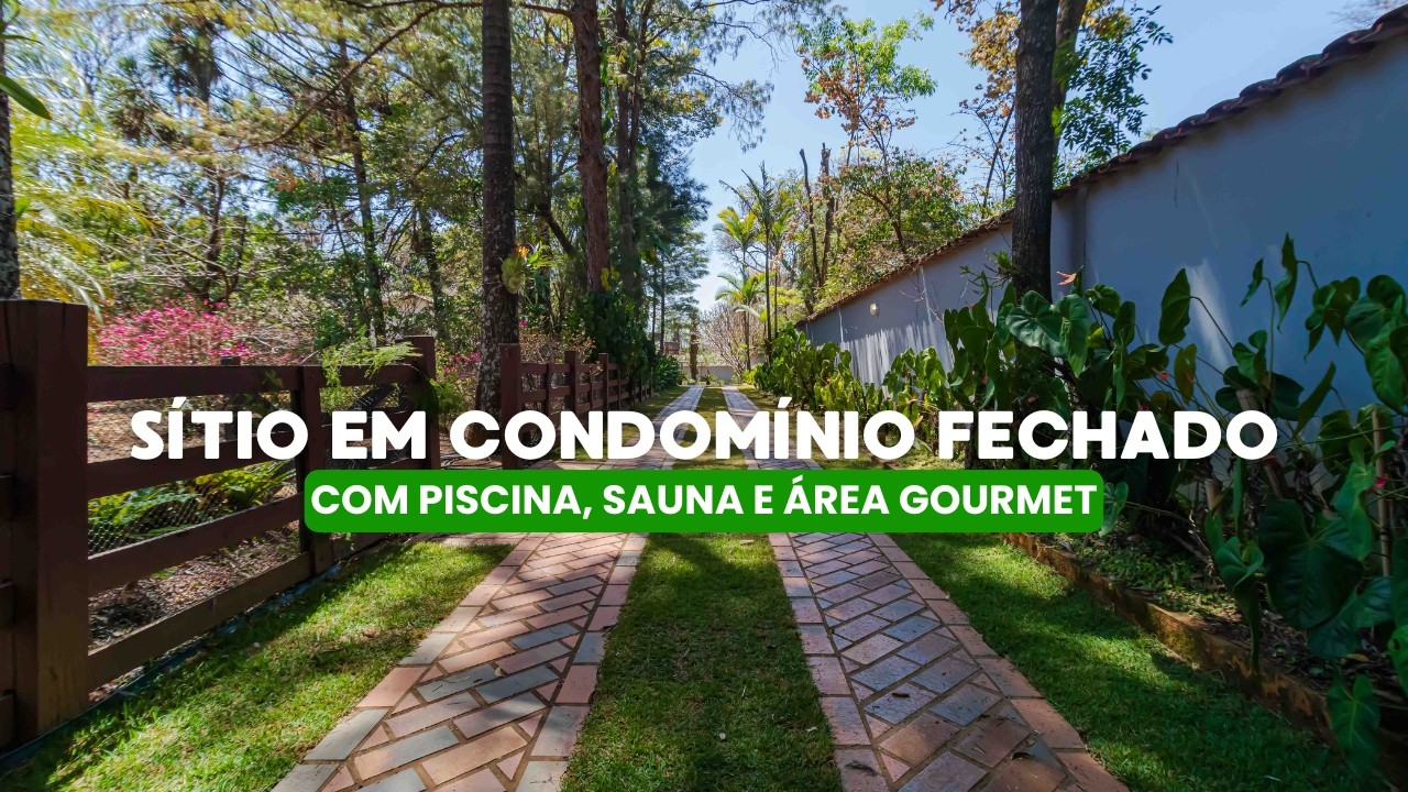 SÍTIO EM CONDOMÍNIO FECHADO COM PISCINA, SAUNA E ÁREA GOURMET | Quintas do Ipê – São José da Lapa