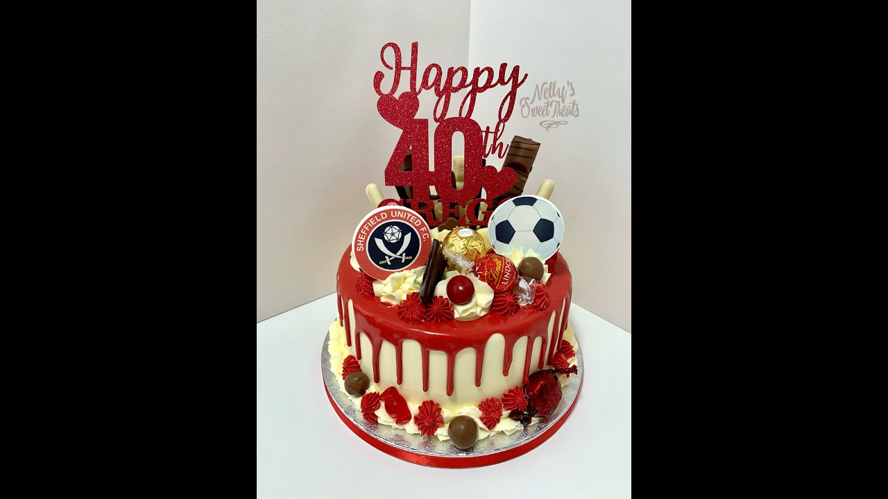 Sheffield Wednesday Cake #SWFC #SheffWed #footie #football #birthday #cake  | Football birthday cake, Birthday food, Cake decorating