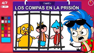 Los COMPAS ESCAPAN de la PRISIÓN 😱🎨 ¡ADIVINA el LIBRO que DIBUJO en GARTIC PHONE!