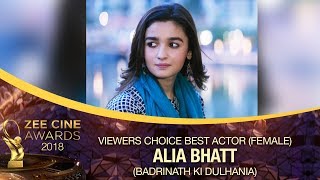 DULHANIA Alia Bhatt | Viewers Choice Best Actor Female | Zee Cine Awards 2018