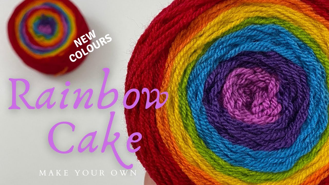 CROCHET RAINBOW YARN // Rainbow colour palette yarn cake