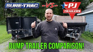 PJ vs SureTrac Dump Trailer Comparison  Scissor Lift vs Telescopic Lift