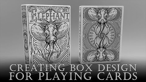 Elephant playing cards - Tuck box creating | Full process
