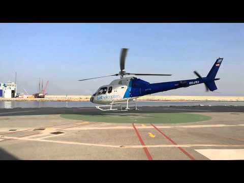 Przykładowe wideo nagrane Huawei Mate 8 - start helikoptera w Barcelonie