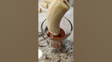 Frozen Chocolate Dipped Banana Treats! #food #shorts