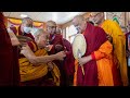 Presenting relics of lord buddha to his holiness the dalai lama