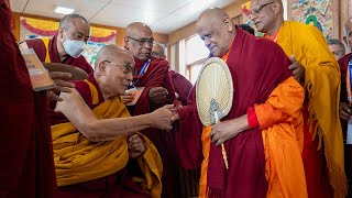 Presenting Relics of Lord Buddha to His Holiness the Dalai Lama