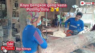 Kayu Bengkok Potong Chainsaw Dulu/High and expensive wood prices #sawmill @rayariesya