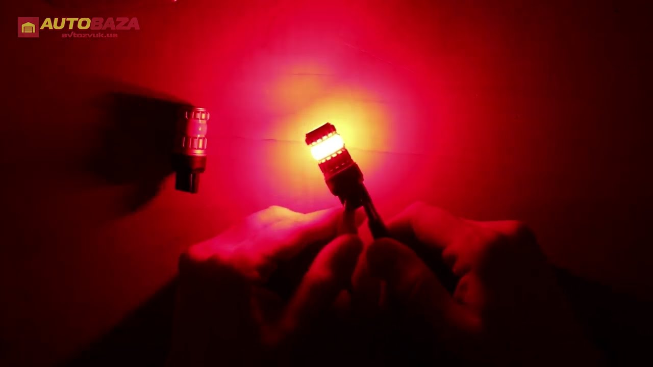 LED лампа Car-Prolight W21/5W 7443 15W Red 13602