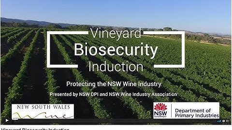 Vineyard Biosecurity Induction
