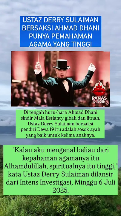 Ustaz Derry Sulaiman Bersaksi Ahmad Dhani Punya Pemahaman Agama yang Tinggi #shorts #viral