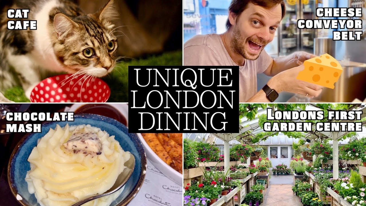 MUST VISIT UNIQUE Restaurants in London | Cheese Conveyor Belt, Eat in a Toilet, Chocolate Potatoes!