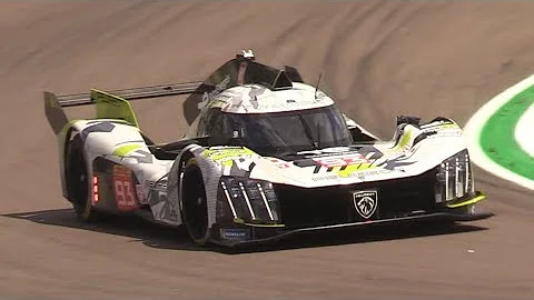 Peugeot 9X8 Le Mans Hypercar EVO w/ New Rear Wing in Action at Imola Circuit!