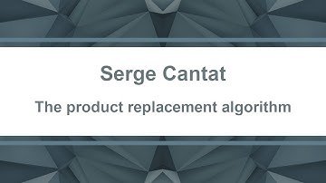 Serge Cantat. The product replacement algorithm, 03.11.25