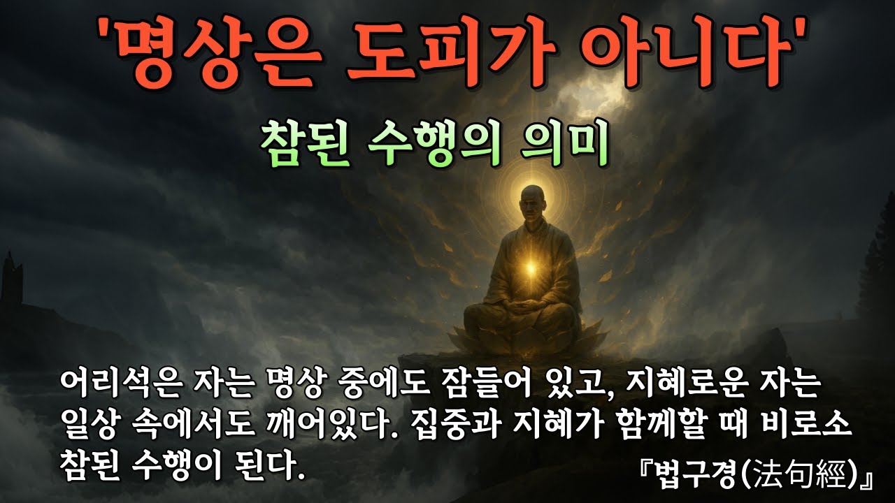 진짜 명상이란 무엇인가 | 부처님 말씀