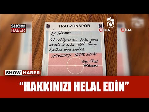 Trabzonsporlu oyuncular aldıkları çikolata ve bisküvilerin parasını not yazarak bıraktılar