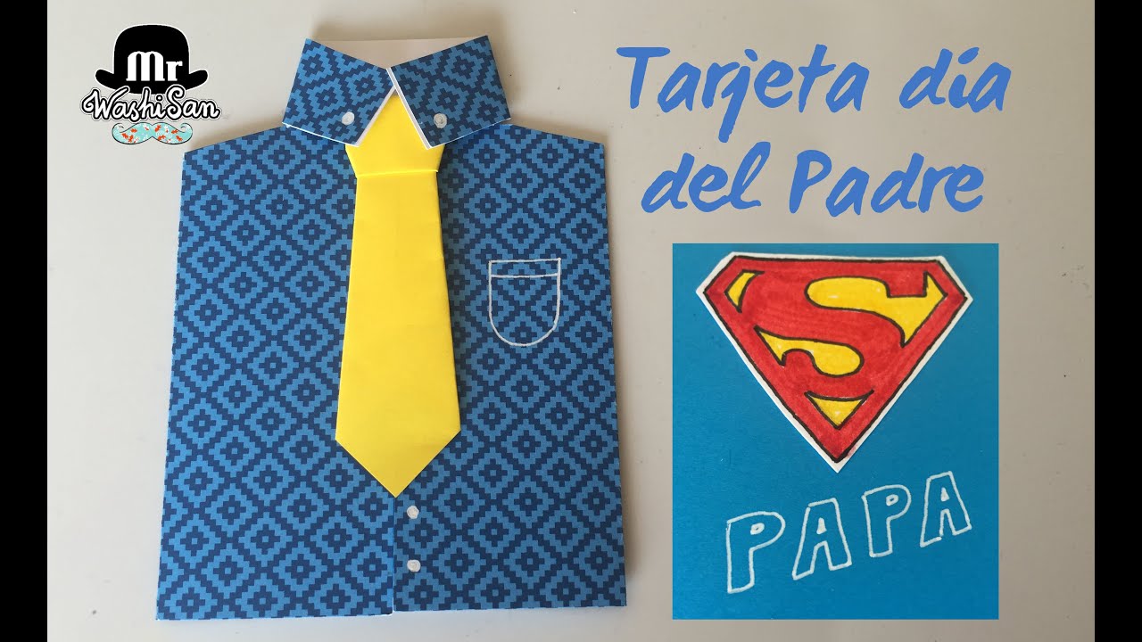 Mr WashiSan: Tarjeta para el día del padre : superpapá