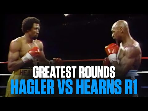 Marvin Hagler vs Tommy Hearns Round 1 | GREATEST ROUND OF BOXING | ON THIS DAY