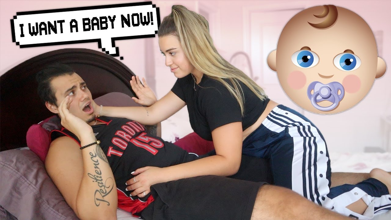 Telling My Boyfriend I WANT A BABY NOW To See How He Reacts YouTube